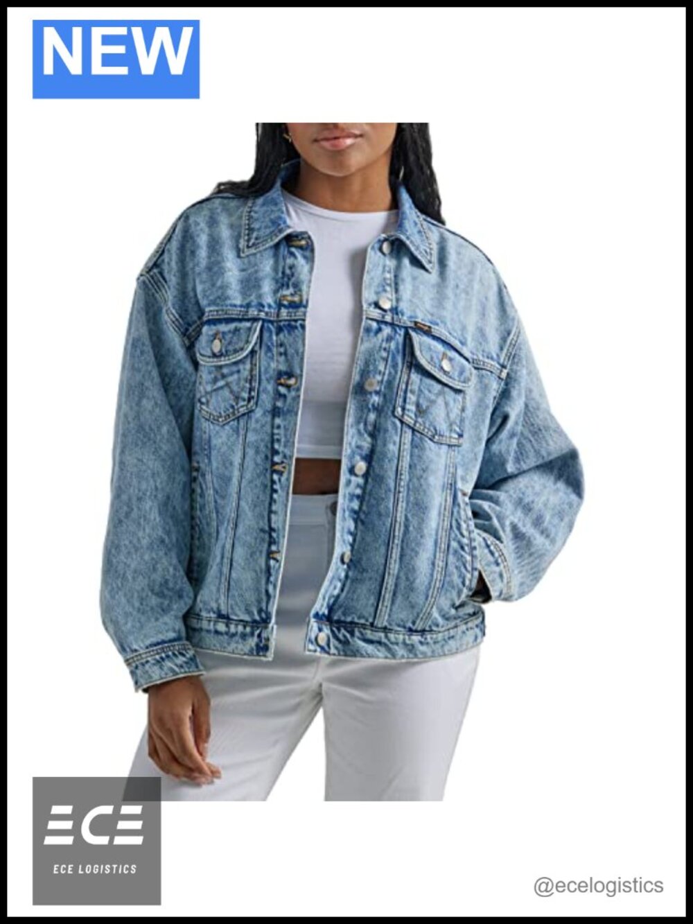 Relaxed Fit Girlfriend Denim Jacket Recycled Cotton Oversized Layer